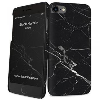 Carcasa Dura Slim i-Paint para iPhone 7/8/SE - Mármol Negro