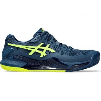 Zapatillas de tenis Asics Gel-Resolution 9 Clay Hombre Azul Mako Amarillo
