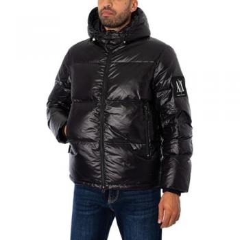 Armani Exchange Woven Down Jacket - Black - Male - Size: L