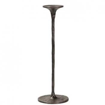 Portavelas de Aluminio Negro 14x14x41 cm - Crea un Ambiente Cálido y Acogedor