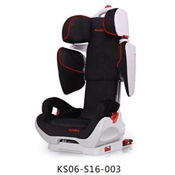 Mondial Safe Alaska Isofix 1 KS06 - Silla niña para automóvil, color negro con ribete rojo