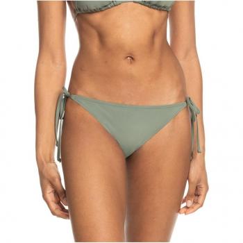 Braguita de bikini Roxy Beach Classics con lazadas laterales para mujer, color verde caqui, talla XL