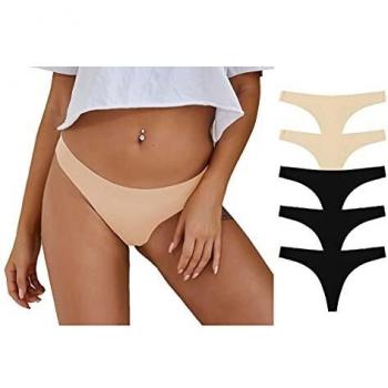 RosyWing Pack de 5, Tangas Mujer, Bragas Mujer, Ropa Interior para Mujer, sin Costuras, Suave y Cómodo
