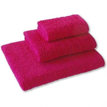 Juego de toallas de baño 100% algodón lisa 500 gramos fucsia