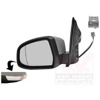 Espejo retrovisor VAN WEZEL 1866807, tipo: espejo retrovisor de coche, características: diseño específico para vehículos, ajuste manual, cristal convexo para mayor visibilidad, fácil instalación, fabricado con materiales de alta calidad