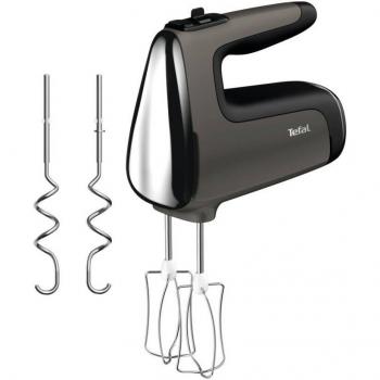 Batidora de mano Tefal Powermix Silence HT650E, 600W, velocidad variable, función turbo, color negro y gris