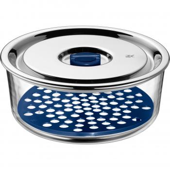 WMF Recipiente Conservar/Servir con Rejilla Interior 18cmØ - 1,25l - 7,5cm altura