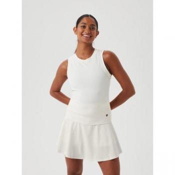 Björn Borg Women's White Ace Rib Pocket Tank Top, Size L