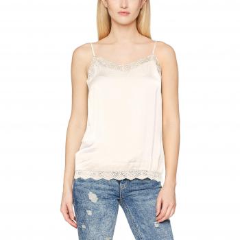 VILA CLOTHES Vicava Lace Singlet-Noos, Camiseta sin Mangas para Mujer, Rosa