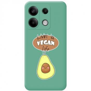 Funda Silicona Líquida Verde Vegan Life para Xiaomi Redmi Note 13 Pro 5G con Dibujos