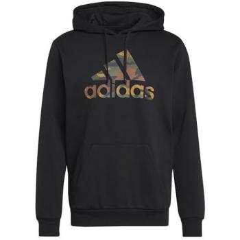 Adidas Camo Graphic Black Hoodie for Men, Size L Tall