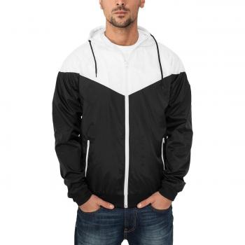 Urban Classics Arrow Windrunner Jacket - Black/White, Regular Fit, Men's 2XL
