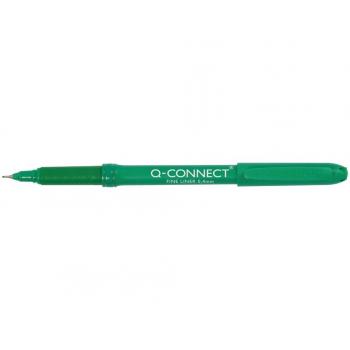 Q-Connect Fineliner Pen 0.4mm Green Pack of 10
