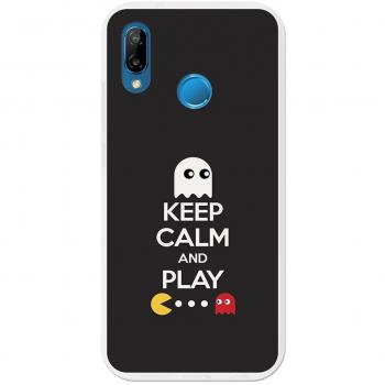 Funda Gel para Huawei P20 Lite, Carcasa TPU Flexible fabricada con la mejor Silicona, protege y se adapta a la perfección a tu Smartphone y con nuestro exclusivo diseño German Tech® - Keep Calm Comecocos.