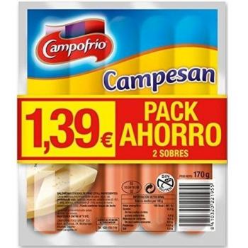 Campofrio Salchichas Campesan, 2 x 170g