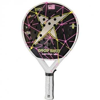 DROP SHOT Astro 1.0 Pala de pádel, Unisex Adulto, Negro/Rosa/Amarillo, 38 mm