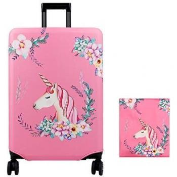 Cubierta de Equipaje en Unicornio Form,Duradero Protector Lavable Plegable, el tamaño del Protector de la Maleta se Ajusta 18-32 Pulgadas