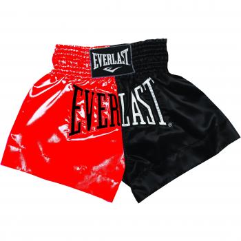 Everlast House EM7, Pantalón de thai boxing, Hombre, Rojo/Negro, S