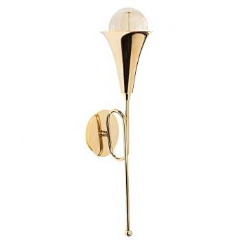 Aplique de Pared WELLHOME de Metal Color Oro, E27, 13x15x52 cm, Máx 40W
