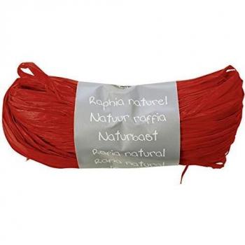 Clairefontaine - 196006C - Pelote Raphia Rouge - Longueur 1m50 pour 50g - Loisirs Créatifs - Emballage Cadeau - DIY Multiples
