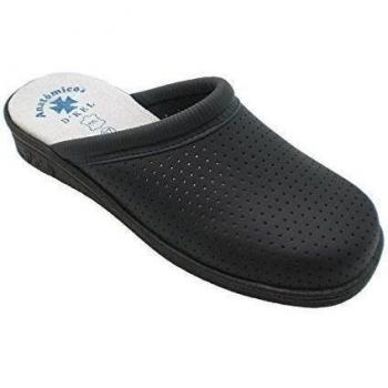 Zuecos Sanitarios Anatomicos en Piel, Mod.1300. Calzado Made in Spain, Garantia de Calidad.