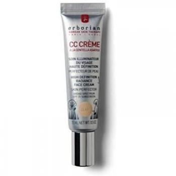 Erborian CC Cream with Centella Asiatica – Lightweight Skin Perfector Tinted Moisturiser and Brightening Face Cream - Korean Skincare Cream Fair Shade SPF 25 - CC Cream Clair -15 ml