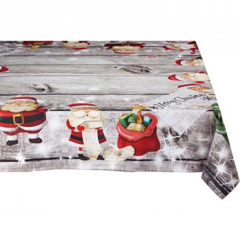 Zebra Textil 41039 mantel Santa cláusulas Happy, 150 x 150 cm