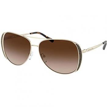 Michael Kors Women's Light Gold Smoke Gradient Aviator Sunglasses - One Size