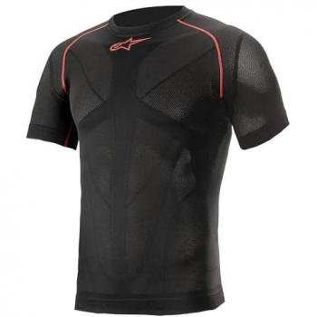 Alpinestars Ride Tech V2 Summer Short Sleeve Base Layer Shirt - Black/Red (XS-S)