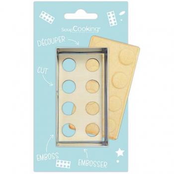 Kit cortador de pasteles y gofrador - Brick 9 x 4,9 x 2,5 cm