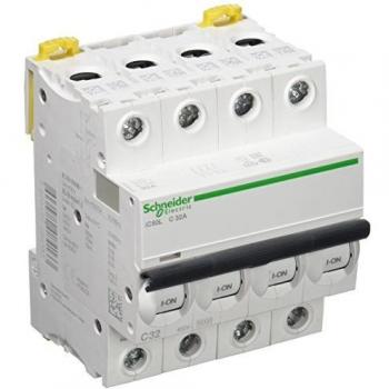 Schneider Electric Acti9 iC60L 4P Circuit Breaker 32A Type C 15kA