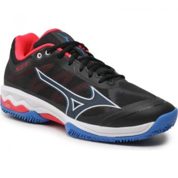 Zapatillas de pádel Mizuno Wave Exceed Light CC para hombres - color negro y azul, modelo ligero y deportivo
