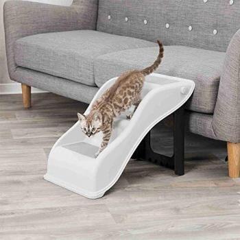 Trixie 39475 Escalera, Plástico, 34 × 39 × 54 cm, Gris Claro
