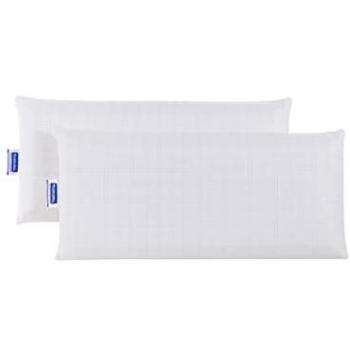 Almohada viscoelástica antironquidos con núcleo compacto, adecuada para dormir de lado y boca arriba (pack de 2 unidades - 70 cm)