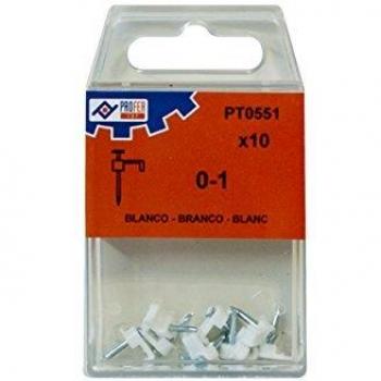 PROFER TOP - Grapa Plastico Blanco 0-1 C/10 Profer Top