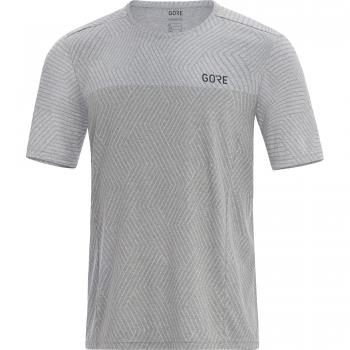 Gore Wear, Hombre, Camiseta Transpirable de Manga Corta para Correr, Gore R3 Optiline Shirt, Talla: S, Color: Gris Melange, 100179