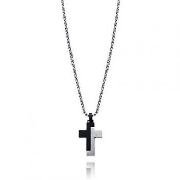 COLGANTE VICEROY FASHION CRUZ DE ACERO BICOLOR PARA HOMBRE 75062C01010