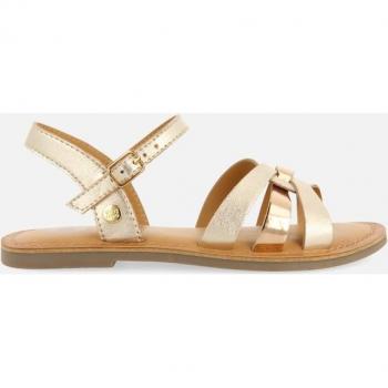 Sandalias de niña de piel con materiales reciclados