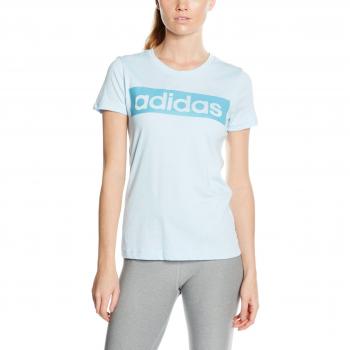 adidas Ess Linear Tee, Camiseta Para Mujer, Azul