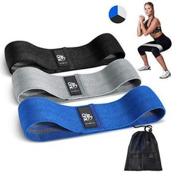 CFX Bandas Elasticas , Juego de 3 Bandas Elásticas Musculacion para Fitness con 3 Niveles, Resistencia Antideslizante para Piernas y Glúteos,Pilates,Yoga,Fuerza,Fisioterapia,Estiramientos