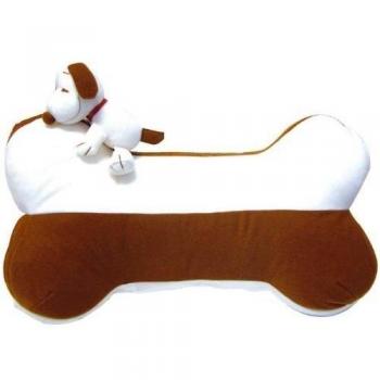 OTOTOP 92007 - Cojín con Forma de Hueso y diseño de Snoopy, Color Blanco y marrón