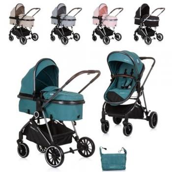 Carrito de Bebé Duo Convertible Chipolino AURA hasta 22 kg con asiento reversible y bolsa cambiador