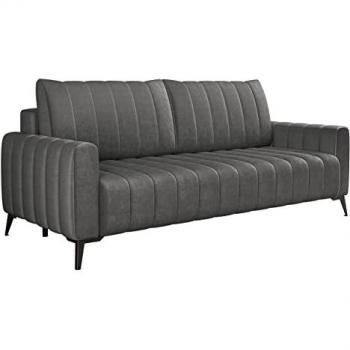 Sofá-cama Lincoln 165 con caja de ropa de cama, dimensiones 221 x 92 x 102 cm, función de sueño y capacidad para 3 plazas