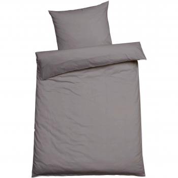 Vestio 5500-30-2000 Uni-satén-ropa de cama, 200 x 200 cm y 2 x 80 cm, gris