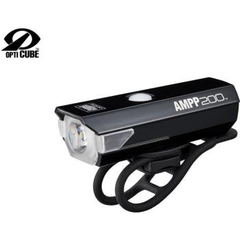Luz Delantera para Bicicleta Cateye AMPP200 USB-C, 200 Lúmenes, Modos Alto/Bajo/Intermitente, Autonomía hasta 30h, Montaje Rápido con Correa de