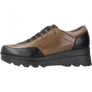 Blucher Pitillos para mujer, mod. 5355, Blucher cordón elástico en negro y kaki, fabricado en España
