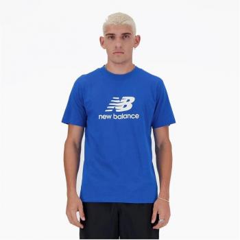 Camiseta New Balance Sport Essentials Logo Hombre Azul Eléctrico - Manga Corta - S