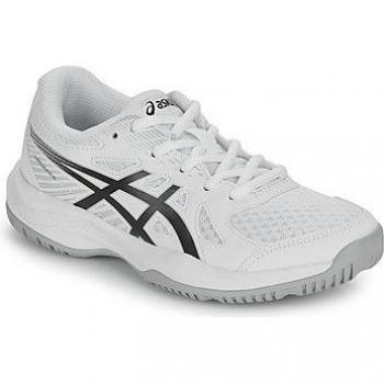 Zapatillas deportivas Asics Upcourt 6 GS blancas y negras, tamaño 39, unisex, ideales para indoor y multisport
