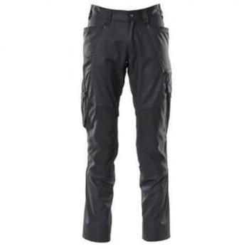Mascot Accelerate Pantalón de Trabajo para Hombre, pierna 32 plg, Negro, Ligero, Algodón y poliéster, modelo 18379-230, talla 31 plg (78 cm)