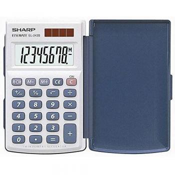 Calculadora Pocket Sharp EL-243S, Solar/Batería, 8 Dígitos, Diseño Compacto